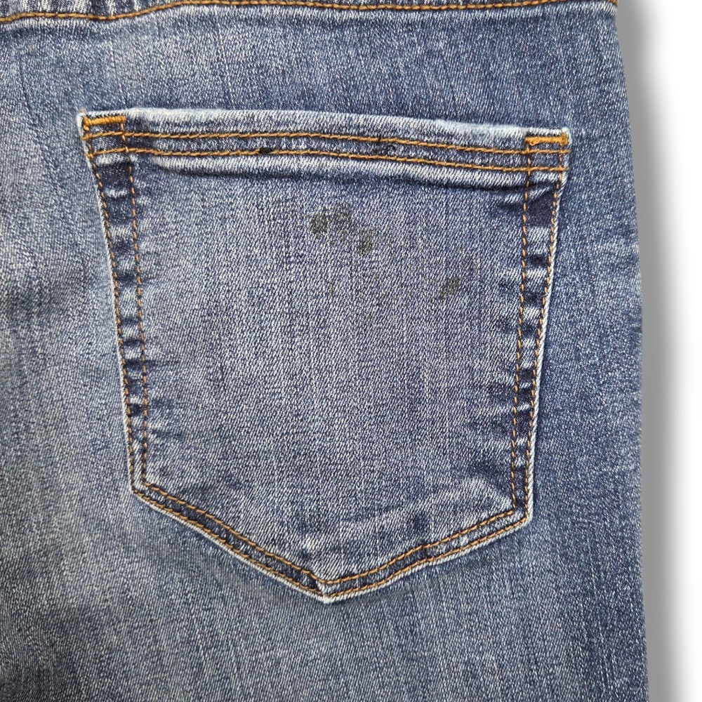 Kut from the Kloth Stella Flare Jeans Womens 6 Fray Hem Mid Rise Denim STAIN - Picture 7 of 12